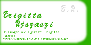 brigitta ujszaszi business card
