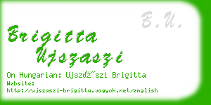 brigitta ujszaszi business card
